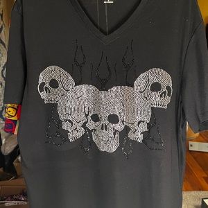 Beautiful man black crystal T-shirt